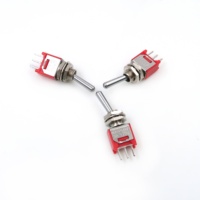 SMTS-202 sous Mini interrupteur à bascule PCB interrupteur à bascule rouge 2 broches interrupteur à bascule en métal 1.5A 120V ON OFF