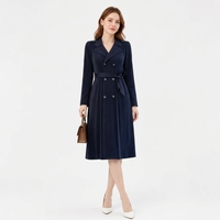Manteau Trench Plissé Miyake pour Femme Prêt à Expédier, Manteau Robe Croisé, Expédition en 7 Jours, En Stock, Blouse, Veste de Bureau