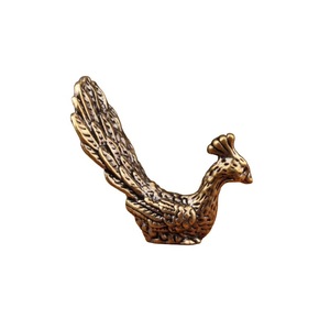 Brass Peacock Tea Pet Feng Shui Desk <b>Ornament</b> Chinese Style Wealth Attracting Decor Office Desktop Accessory - Product Image 5