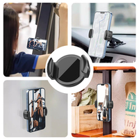 Supports magnétiques cylindriques portables, support magnétique multifonctionnel pour téléphone de voiture, clip pour trépied, adaptateur de boule de 17 mm