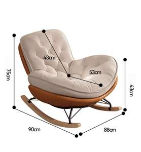 Sillón Reclinable Moderno con Estructura Metálica, Silla Penguin, Sofá Relajante para Sala de Estar, Dormitorio, Muebles para el Hogar - Product Image 3
