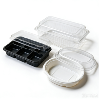 Op maat gemaakte voedselveilige PET blisterverpakking voor cake, bessen, sushi & gebak met deksel, multi-compartiment voedselpresentatieverpakking
