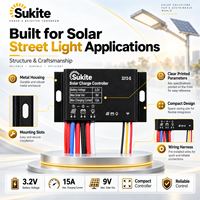 Contrôleur de charge solaire PWM plat 3212 3.2V 20W 15A de haute qualité Sukite pour projet d'ingénierie solaire