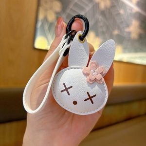 Lovely Animal Car Key Decoration Souvenir Gifts High Quality Women Handbag Charms Soft PU <b>Leather</b> Cute Cartoon Bunny <b>Keychain</b> - Product Image 6