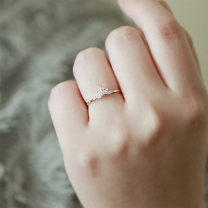 Bague CANNER en argent sterling 925 avec zircon ovale marquise, plaquée or 18 carats, bijoux fins, bague empilable pour mariage, pour femmes - Product Image 2