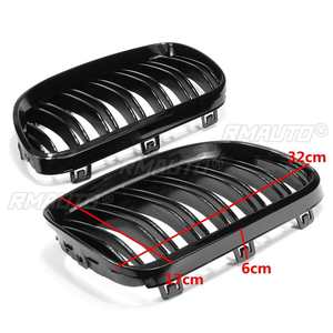 Paire de grilles de calandre avant noires brillantes pour BMW Série 3 E92 E93 Facelift 2010-2014 316i 320d 320i 323i 325d 325i 330i - Product Image 6