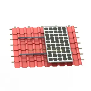 China solar power systems 15 kw panels tile roof mounting sets price/Solar tile roof mounting bracket