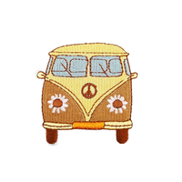 À la mode été Orange jaune tournesol paix chapeau patchs PVC fer broderie transfert de chaleur enfants vêtements sacs patchs brodés