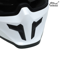 Casque de moto Borske Custom Outdoor Safety Cascos De Moto blanc unisexe intégral