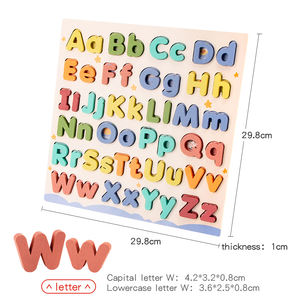Bambini lettera legno 3D puzzle <span class=keywords><strong>Montessori</strong></span> <span class=keywords><strong>educativi</strong></span> di apprendimento giocattoli in legno <span class=keywords><strong>giochi</strong></span> da tavolo in età prescolare per bambini - Product Image 6