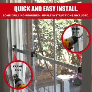 Le <span class=keywords><strong>brouilleur</strong></span> de porte de sécurité Offre Spéciale de l'Amérique facile installent 1 barre de sécurité réglée de vis pour les portes coulissantes - Product Image 2