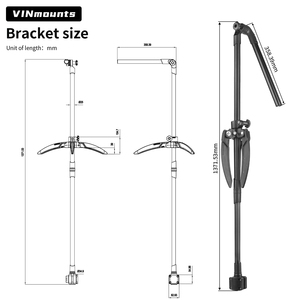 VINmounts Ice Fishing Pole Mount Upgrade for Panoptix Livescope, Heavy-Duty Transducer <b>Bracket</b> VIN-BD-01 - Product Image 6