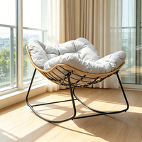 Fauteuil à bascule, chaise inclinable, chaise en rotin pour la maison, le jardin, le salon, le balcon, chaise à bascule de loisirs d'extérieur, chaise de jardin