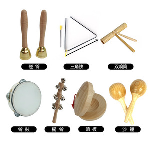 Juego de instrumentos musicales Orff de madera, material didáctico de percusión para niños de guardería, juguete educativo para niños de 2 a 6 años - Product Image 2