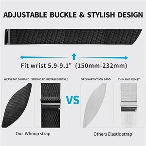 Bracelet de remplacement pour montre connectée, en nylon tissé, respirant, élastique, réglable, magnétique, lavable et résistant à la transpiration, idéal pour le sport quotidien et les occasions décontractées - Product Image 4