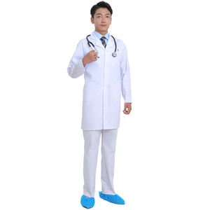 Set Jas dan Celana Lab Medis Putih Khusus |   Seragam Rumah Sakit OEM |   Pakaian Dokter Unisex |   Kain TC 65/35 - Product Image 3