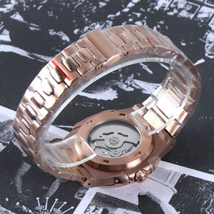 Boîtier de montre automatique de luxe serti de diamants, mouvement automatique, verre saphir 40 mm, fermoir papillon pour montre mécanique, étanche - Product Image 6