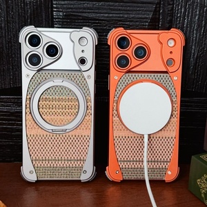 Custodia magnetica con struttura in seta dorata in metallo senza telaio per 360 per <span class=keywords><strong>iPhone</strong></span> 17 <span class=keywords><strong>Pro</strong></span> <span class=keywords><strong>Max</strong></span> / 17 <span class=keywords><strong>Pro</strong></span> copertura di ricarica Wireless - Product Image 1