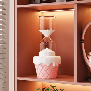 Minuteur <span class=keywords><strong>sablier</strong></span> <span class=keywords><strong>original</strong></span> peint à la main, 30 minutes, décorations en crème, ornements de bureau, cadeaux d'anniversaire pour petites amies - Product Image 4