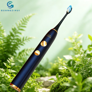Brosse à dents électrique sonique rechargeable USB personnalisable avec logo OEM, 15 modes de nettoyage, LED, étanche, vibration intelligente, IPX7, pour voyage - Product Image 1