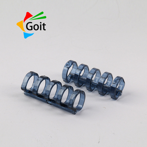 Bìa trong suốt A5 bán buôn mềm PVC 5-Ring 3 7x10 rộng cứng thư mục nhựa <span class=keywords><strong>l</strong></span>ớn chất kết dính Clip Vòng cơ chế - Product Image 2