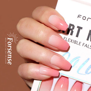 En vrac français ombre presse sur les ongles dégradé rose faux ongles ballerine mode acrylique <span class=keywords><strong>court</strong></span> conique <span class=keywords><strong>carré</strong></span> faux ongles conseils personnalisés - Product Image 3