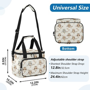 Nouveauté : Sac isotherme extra large à isolation renforcée, sac de pique-nique carré portable pour garder les aliments frais - Product Image 3