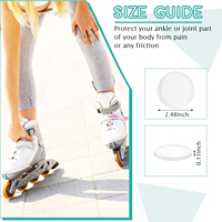 Coussinets et disques en gel unisexe pour cheville, conçus pour les bottes de patinage, offrant une protection confortable et respirante avec une taille de 2.48 pouces