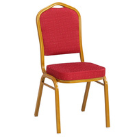 Chaise de Restaurant Fabriquée en Chine, Robuste et Résistante, pour Salle de Réception, Structure Métallique Dorée, Chaise de Banquet Empilable à Vendre