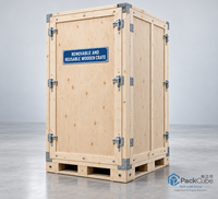 Solution de protection complète en caisses en bois empilables et recyclables pour refroidisseurs d'eau industriels