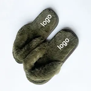 冬季热卖定制尺寸轻质室内绿色拖鞋适用于英国女性