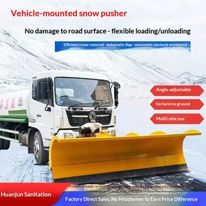 Road Snow Snow <b>Pushing</b> <b>Car</b> Four-Wheel Gasoline Snowplow Snow Clearer Driving Large Snowplough with Motor & Gear 20cm Model - Product Image 1