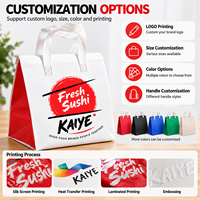 Sac isotherme imperméable non tissé pour sushis avec doublure en aluminium, sac isotherme pour la livraison de repas à emporter
