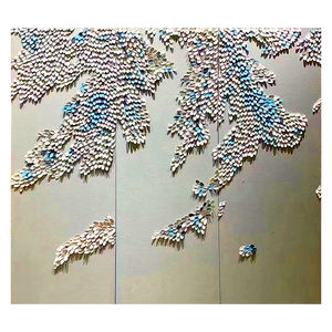 Современный роскошный классический стиль кожа резьба стены искусства орнамент водонепроницаемый и огнестойкий для украшения интерьера дома - Product Image 6