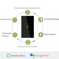 Panel de Control Inteligente Tuya con Pantalla Táctil WiFi, Control Remoto por Aplicación, Control por Voz, Función de Temporizador, IP20 Anti-sobretensiones para Calentadores de Agua y Electrodomésticos