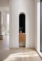 Armoire de rangement empilable en bois massif, armoire d'entrée avec étagères ouvertes et tiroirs, conçue pour le couloir, le salon, la maison