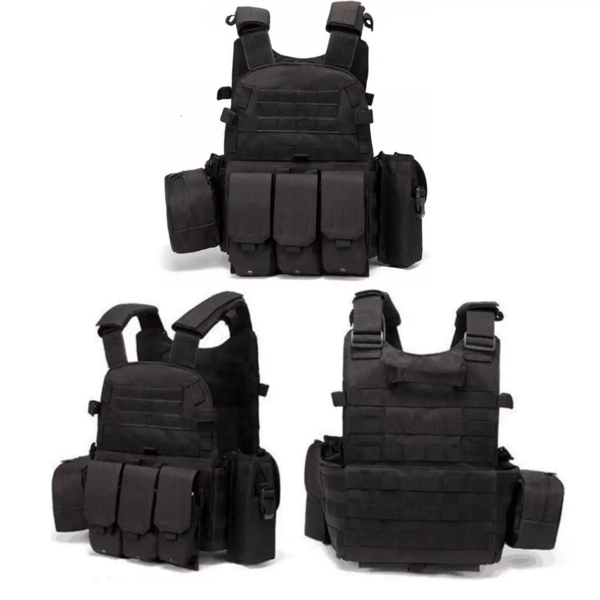 Gilet de Protection de sécurité pour opérateur modulaire tactique Oxford gilet tactique Molle de transporteur de plaques d'extérieur