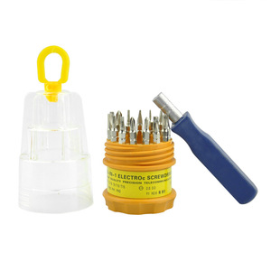 Jeu de tournevis Electro 16 en 1 avec embouts magnétiques, poignée antidérapante pour outils de réparation et de démontage de précision - Product Image 1