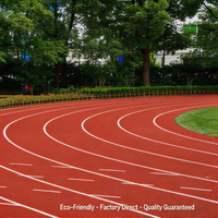 Piste d'athlétisme synthétique multicouche de qualité professionnelle 400m, absorption des chocs, antidérapante, pour stade scolaire, couleur personnalisée