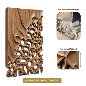 Decoración Moderna <span class=keywords><strong>para</strong></span> el Hogar, Arte de Pared Abstracto Hecho a Mano, Obra de Arte en Técnica Mixta, Pintura Tallada en Madera, <span class=keywords><strong>Cuadros</strong></span> de Pared 3D - Product Image 2