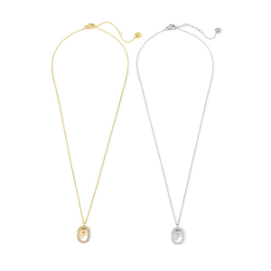 Collar con Colgante de Letra P Angelina, Acero Inoxidable, Chapado en Oro y Plata, Circonita Cúbica, Cadena de Serpiente, Joyería Minimalista Unisex para Regalo - Product Image 1