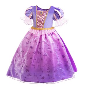Vente en gros Robe de fête d'anniversaire pour enfants fille Costume de Cosplay pour film TV fille Costume de princesse Raiponce emmêlée pour Halloween Noël - Product Image 2