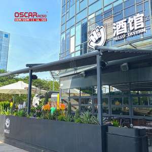 Techo retráctil motorizado Cierre automático Diseño moderno Jardín exterior Patio <span class=keywords><strong>Toldo</strong></span> retráctil - Product Image 2