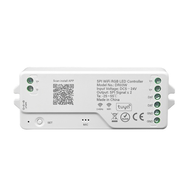 DR03W Smart Life RGB WIFI Wireless Addressable Magic Pixel WS2811 WS2812 SK6812 8812 SPI Intelligence APP LED Controller