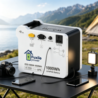 Station d'alimentation portable légère 1000Wh, 500W de pointe, 1000W onde sinusoïdale pure, UPS, charge solaire, alimentation de secours