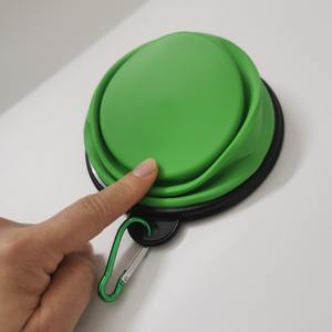 Mangkuk anjing silikon lipat portabel Logo kustom ramah lingkungan baskom anjing gantung rumah tangga untuk perlengkapan rumah minum luar ruangan polos - Product Image 3