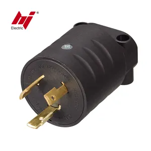 ปลั๊กล็อคไฟฟ้าไนลอนกราวด์ 2 ขั้ว 125V L5-20P