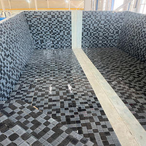 ग्राउंड फाइबरग्लास फाइबर ग्लास फ्राप विला होटल कलात्मक रंगीन मोज़ेक टाइल ग्लास कला स्विमिंग पूल - Product Image 5