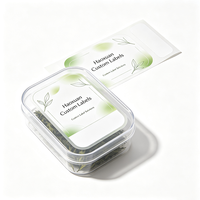 Étiquettes transparentes pour pots à thé Haoxuan OEM, autocollants adhésifs imprimés en encre blanche sur PET transparent pour contenants en verre et en plastique