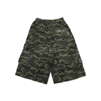 Shorts cargo camouflage pour homme, taille mi-haute, cordon élastique, poches déchirées, style streetwear, grande taille, bermudas